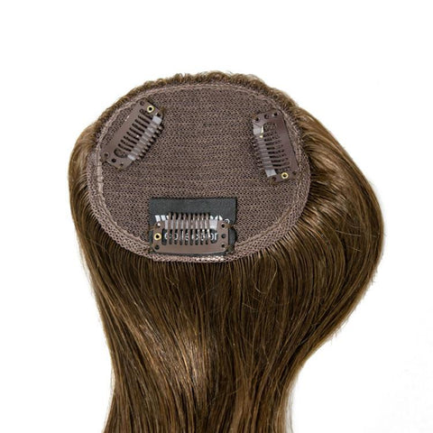 Human Hair Topper With 3 Clips WigUSA